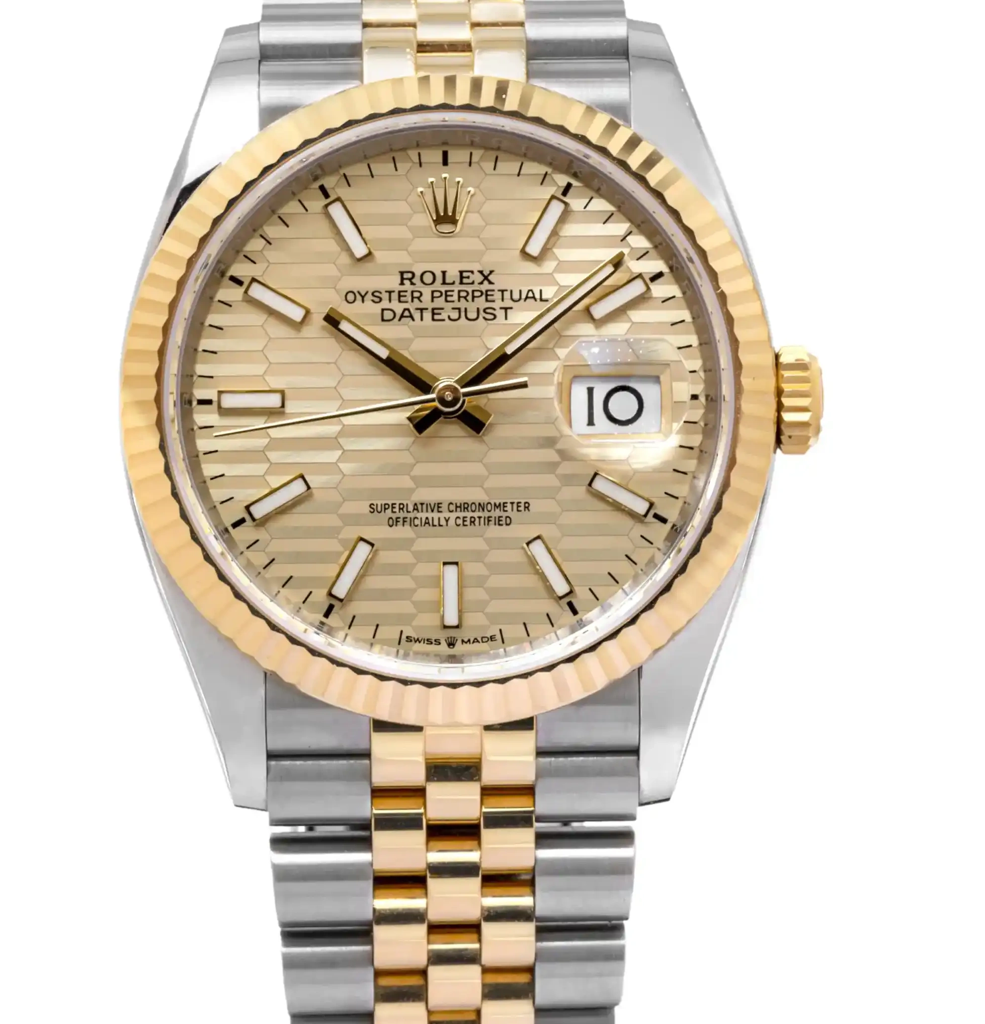 Prestigious Jewellers Datejust Gold Steel Rolex Stainless 126233 & 0628
